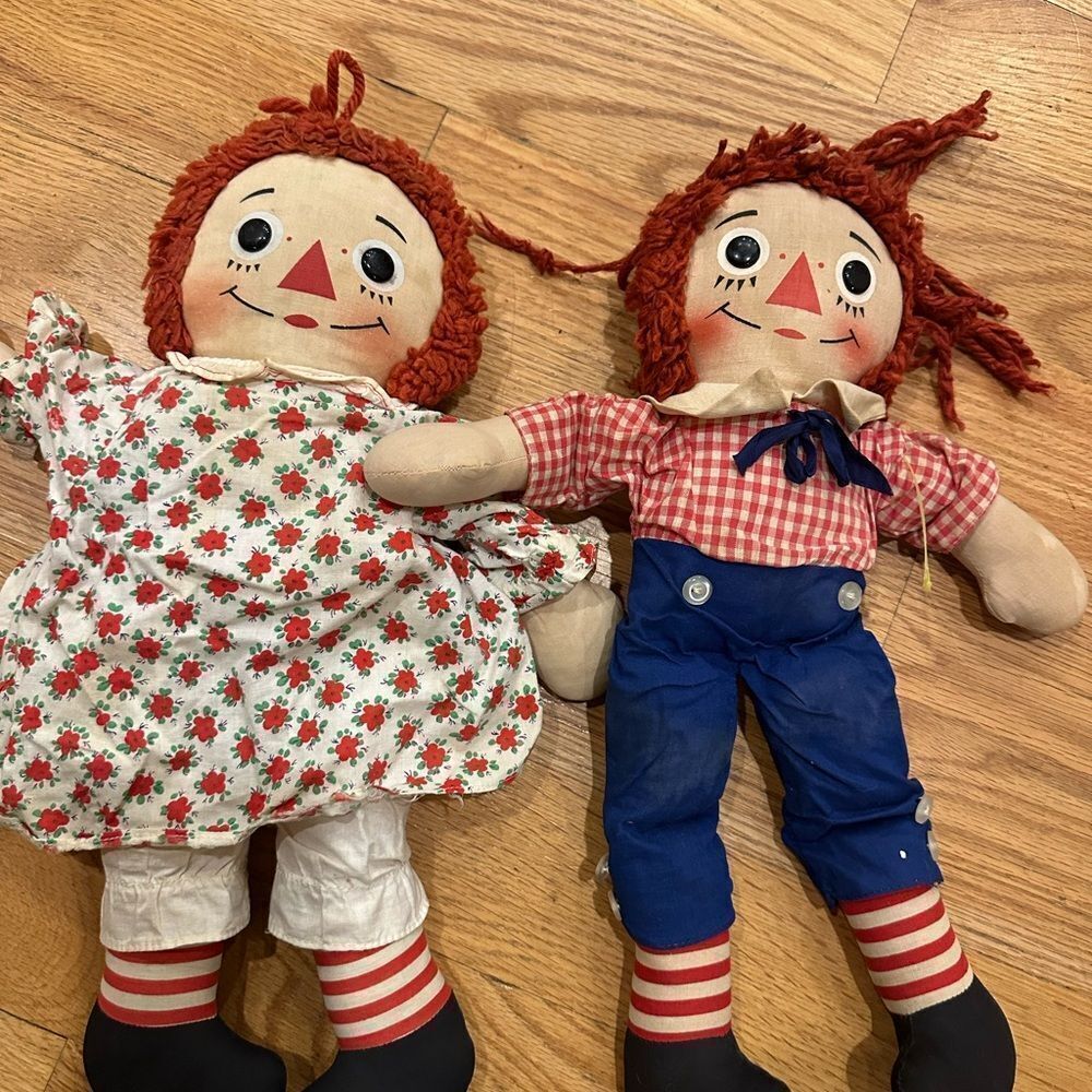 Knickerbocker Raggedy Ann & Andy vintage dolls